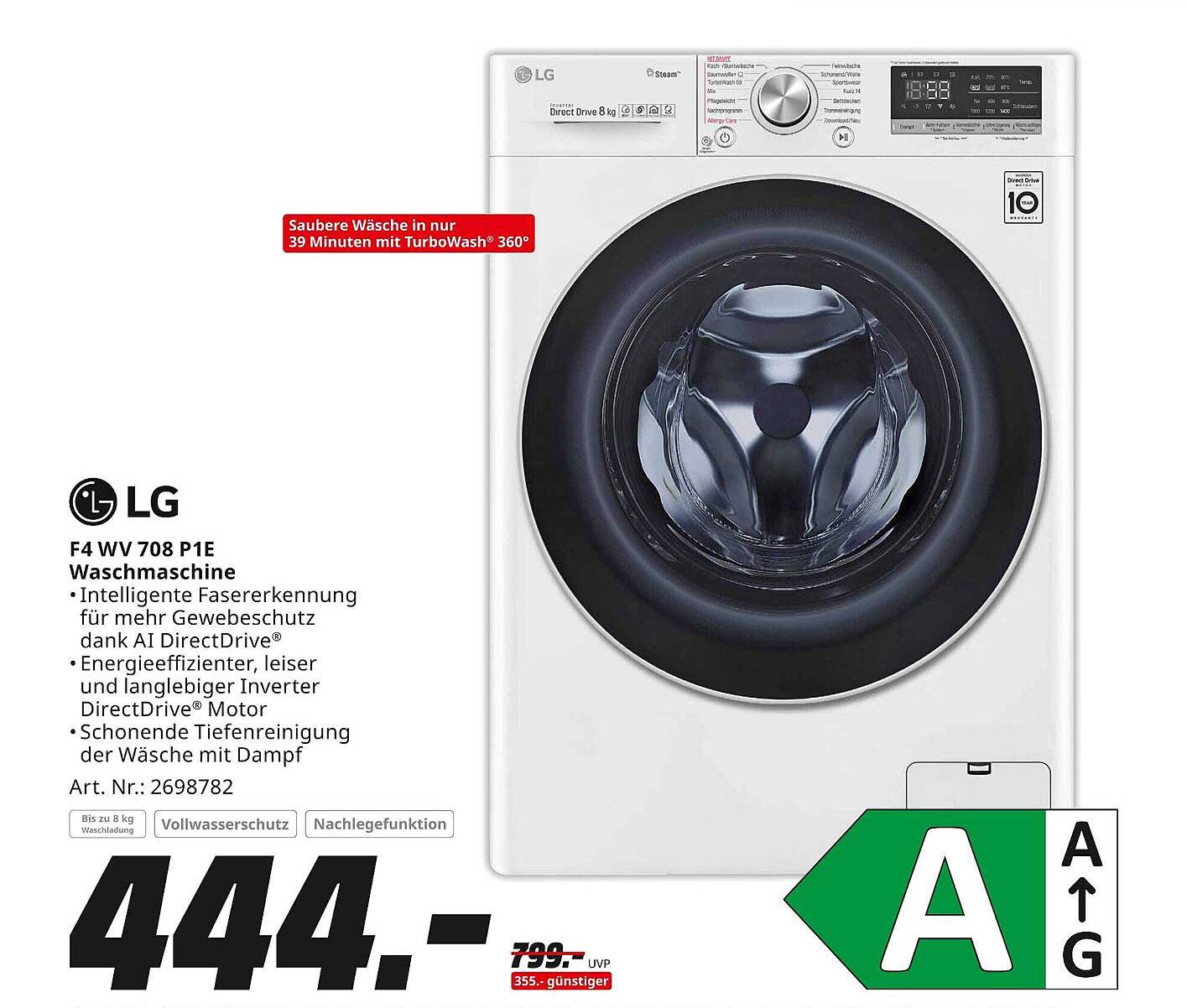LG F4 WV 708 P1E Waschmaschine