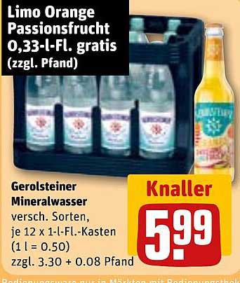 Limo Orange Passionsfrucht 0,33-l-Fl. gratis (zzgl. Pfand)