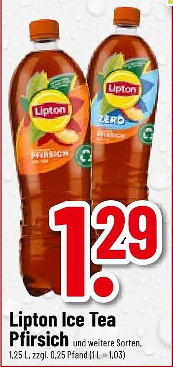 Lipton Ice Tea Pfirsich und weitere Sorten, 1,25 L