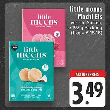 little moons Mochi Eis versch. Sorten, je 192 g Packung