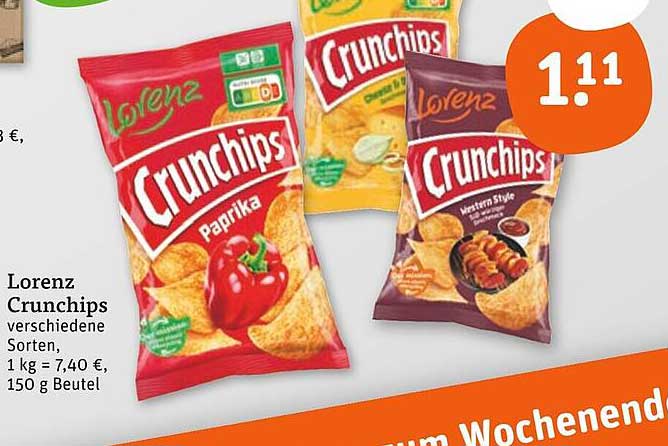 Lorenz Crunchips verschiedene Sorten