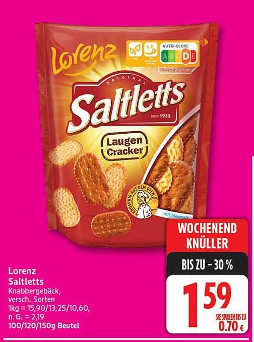 Lorenz Saltletts Laugen Cracker - Knabbergebäck