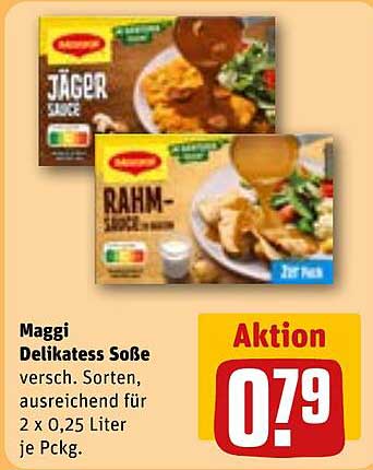Maggi Delikatess Soße - verschiedene Sorten