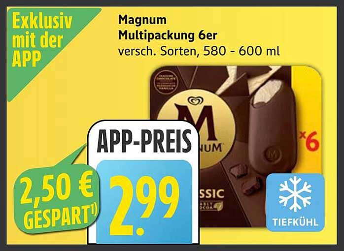 Magnum Multipackung 6er - verschiedene Sorten, 580 - 600 ml