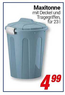 Maxitonne mit Deckel und Tragegriffen, für 23 l