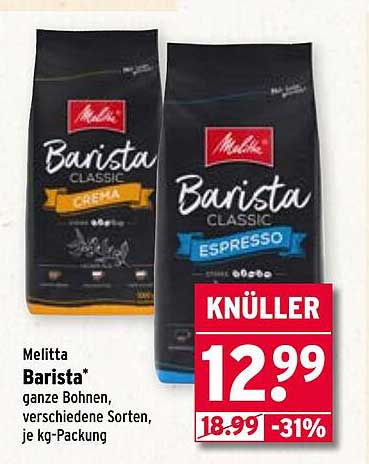 Melitta Barista* ganze Bohnen, verschiedene Sorten, je kg-Packung