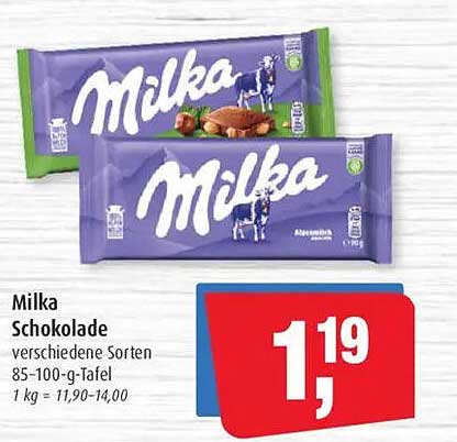 Milka Schokolade verschiedene Sorten 85-100-g-Tafel