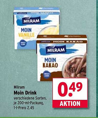 Milram Moin Drink – Verschiedene Sorten