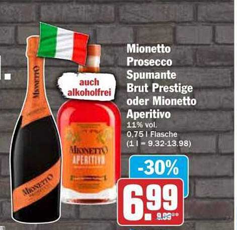 Mionetto Prosecco Spumante Brut Prestige oder Mionetto Aperitivo