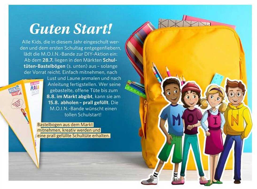 M.O.I.N. Bastelbögen für die perfekte Schultüte