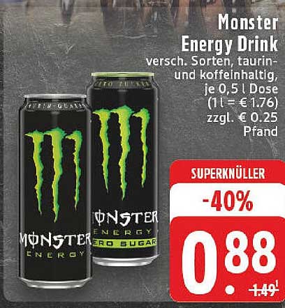 Monster Energy Drink - verschiedene Sorten, 0,5 l Dose