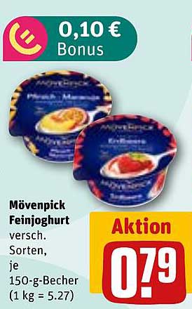 Mövenpick Feinjoghurt, verschiedene Sorten, 150-g-Becher