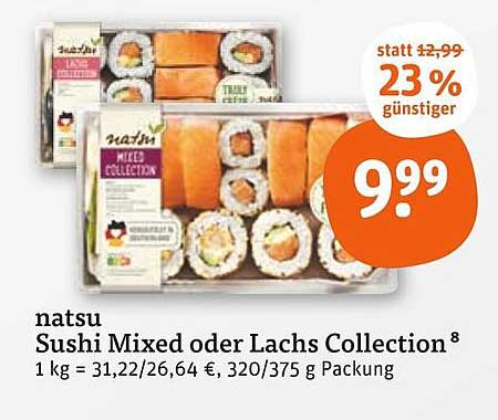 natsu Sushi Mixed oder Lachs Collection