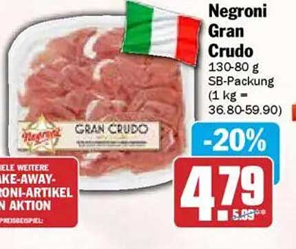 Negroni Gran Crudo 130-80 g SB-Packung