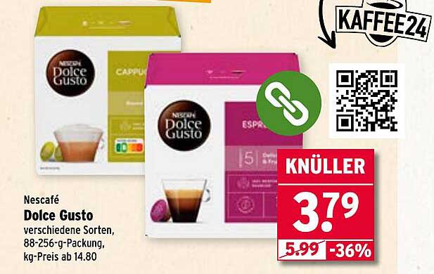 Nescafé Dolce Gusto verschiedene Sorten, 88-256-g-Packung