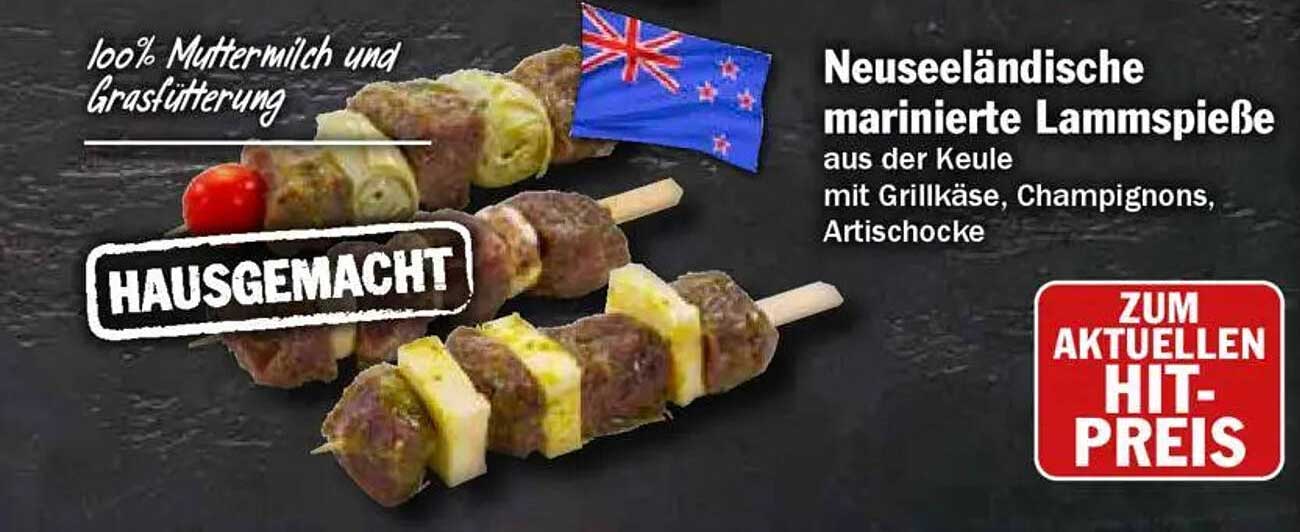 Neuseeländische marinierte Lammschnecken mit Grillkäse, Champignons und Artischocke