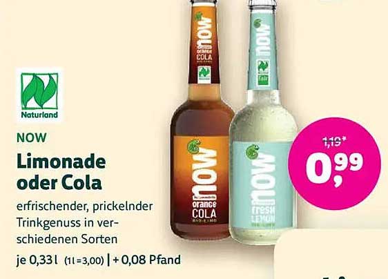NOW Limonade oder Cola