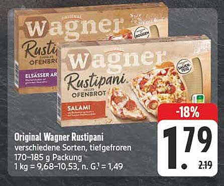 Original Wagner Rustipani – verschiedene Sorten, tiefgefroren