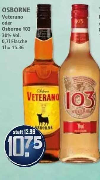 Osborne Veterano oder Osborne 103 0,7l - Spezialangebot