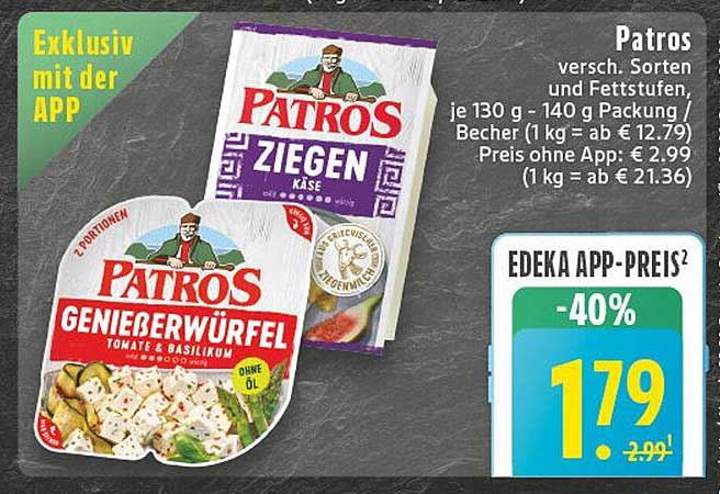 Patros Genießwürfel und Ziegenkäse - Exklusive Angebote für Genießer