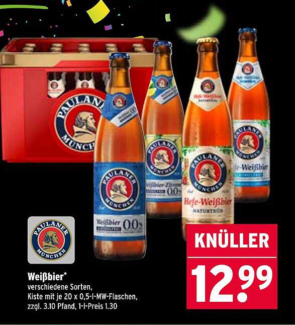 Paulaner Weißbier Kiste - verschiedene Sorten