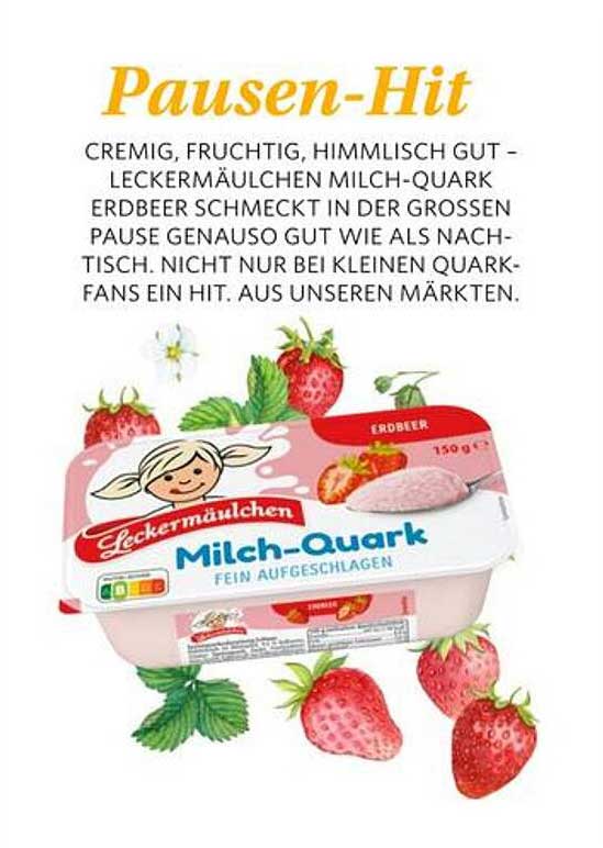 Pausen-Hit: Lecker Mäulchen Milch-Quark Erdbeere 150 g