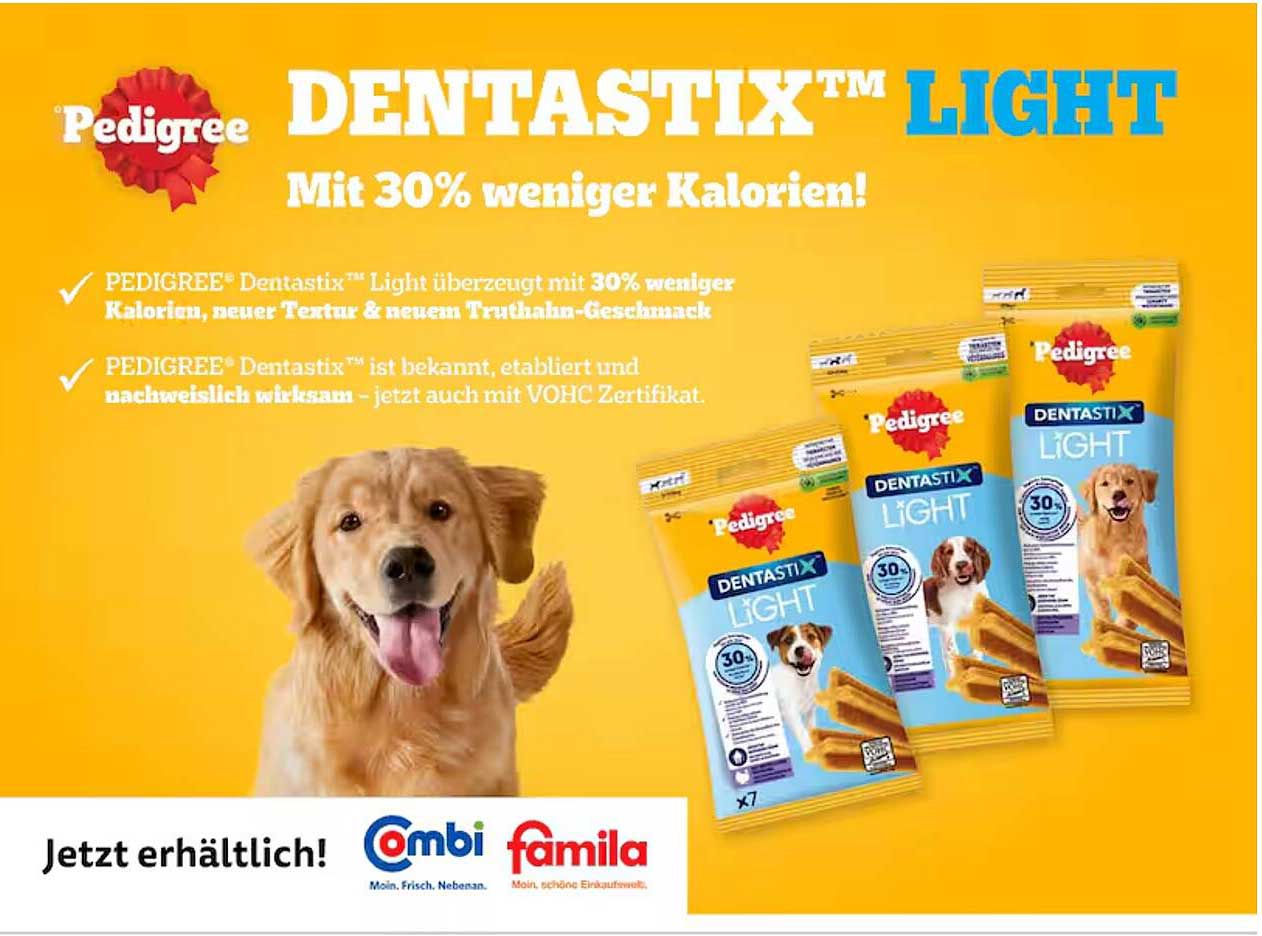 PEDIGREE® DENTASTIX™ LIGHT – Mit 30% weniger Kalorien
