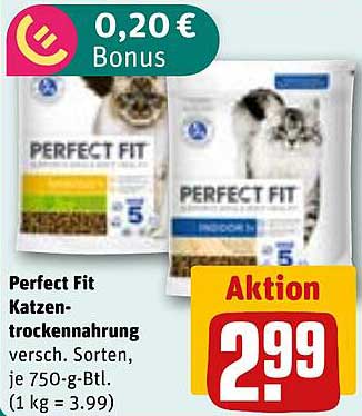 Perfect Fit Katzentrocken-nahrung versch. Sorten, je 750-g-Btl.