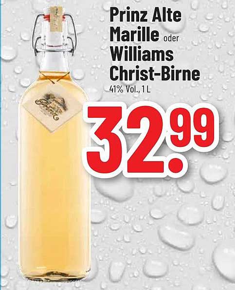 Prinz Alte Marille oder Williams Christ-Birne 41% Vol., 1 L