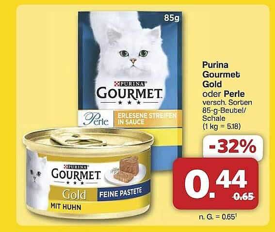 Purina Gourmet Gold oder Perle, 85 g Beutel/Schale