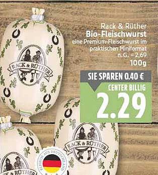 Rack & Rüther Bio-Fleischwurst - Premium-Qualität im Miniformat