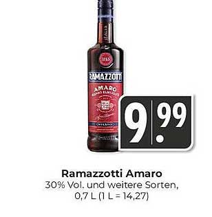 Ramazzotti Amaro 30% Vol. – 0,7 L