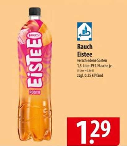 Rauch Eistee verschiedene Sorten 1,5-Liter-PET-Flasche je