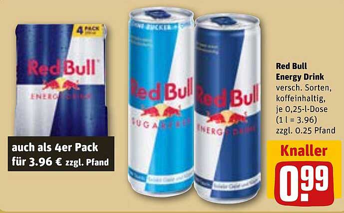 Red Bull Energy Drink - Verschiedene Sorten zum Aktionspreis