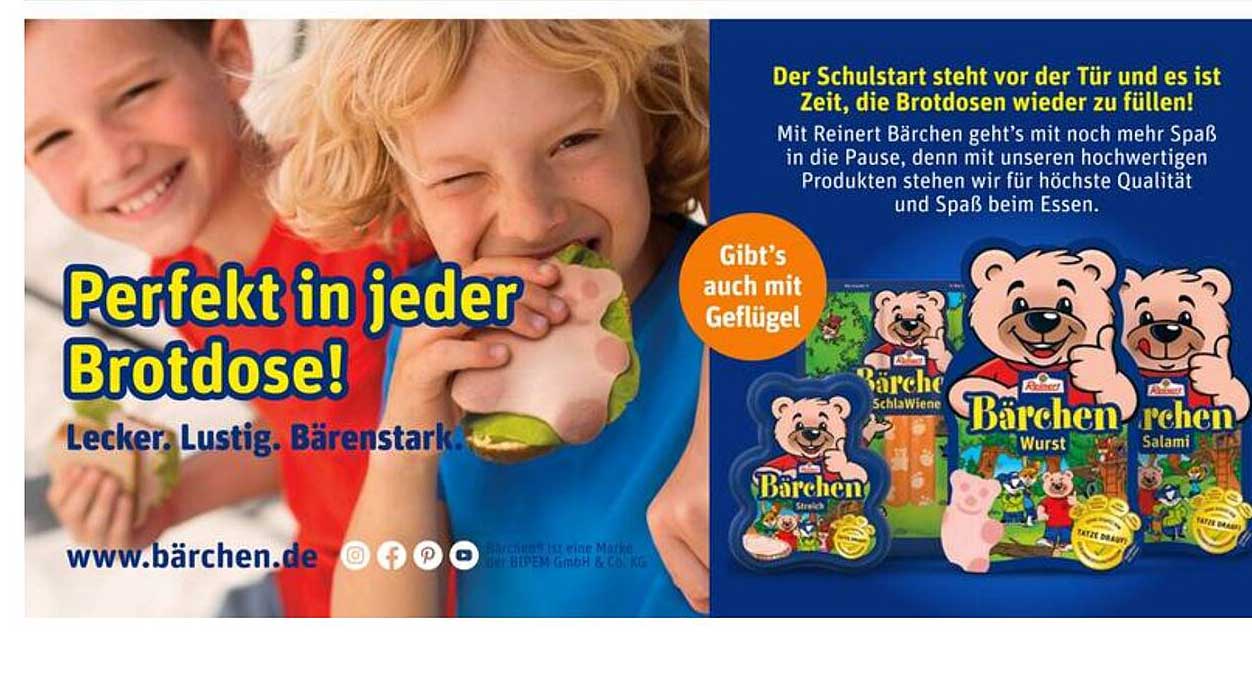 Reinert Bärchen Würstchen und Salami - Perfekt in jeder Brotdose!