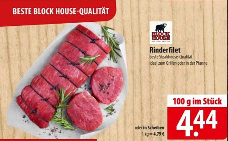 Rinderfilet - beste Steakhouse-Qualität