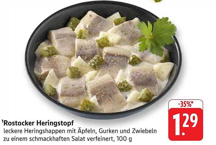 Rostocker Heringstopf - leckere Happen mit Äpfeln, Gurken und Zwiebeln, 100 g