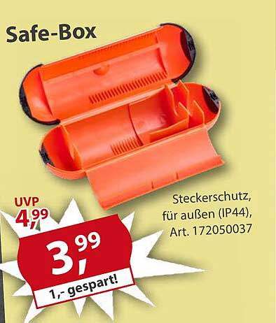 Safe-Box Stecker-Schutz für außen (IP44)
