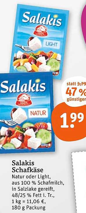 Salakis Schafkäse Natur oder Light