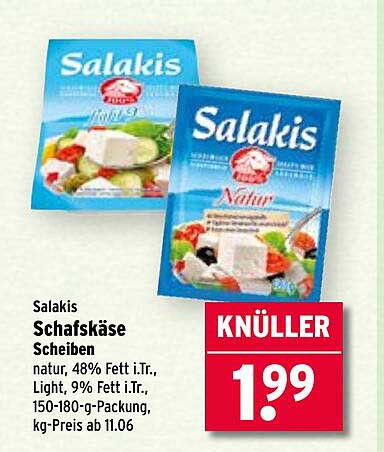 Salakis Schafskäse Scheiben - Knüller Angebot!