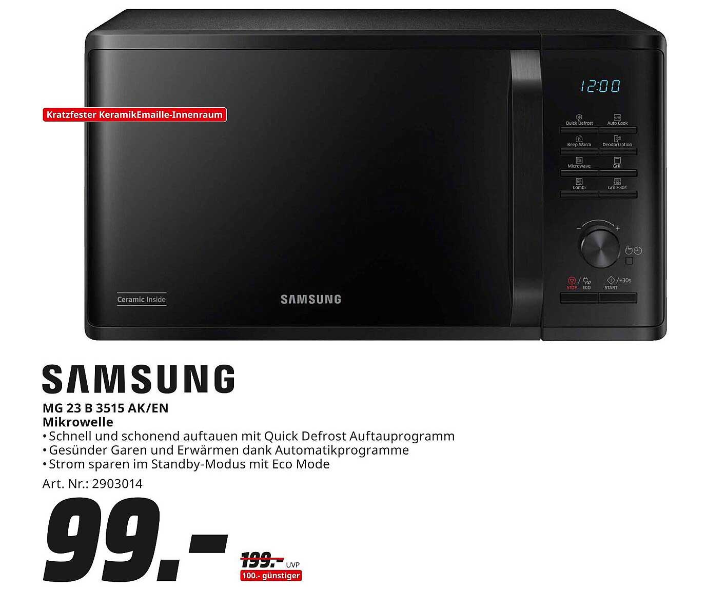 Samsung MG 23 B 3515 AK/EN Mikrowelle