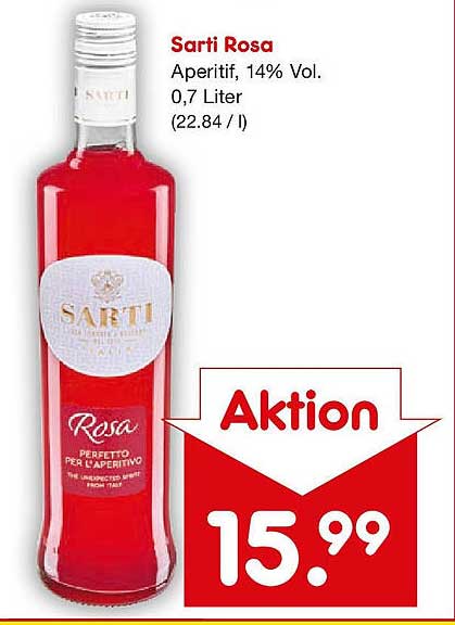 Sarti Rosa Aperitif, 14% Vol. - 0,7 Liter
