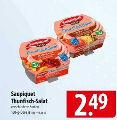 Saupiquet Thunfisch-Salat verschiedene Sorten 160-g-Dose