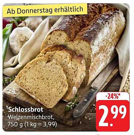 Schlossbrot Weizenmischbrot, 750 g