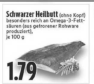 Schwarzer Heilbutt (ohne Kopf) besonders reich an Omega-3-Fettsäuren