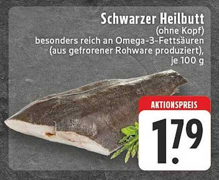 Schwarzer Heilbutt (ohne Kopf) - besonders reich an Omega-3-Fettsäuren