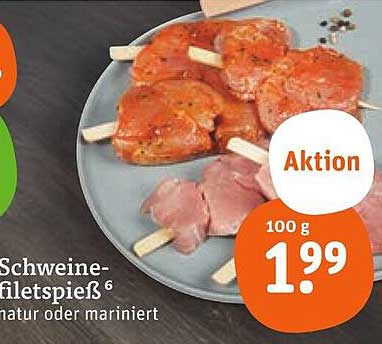 Schweinefiletspieß – Natur oder mariniert