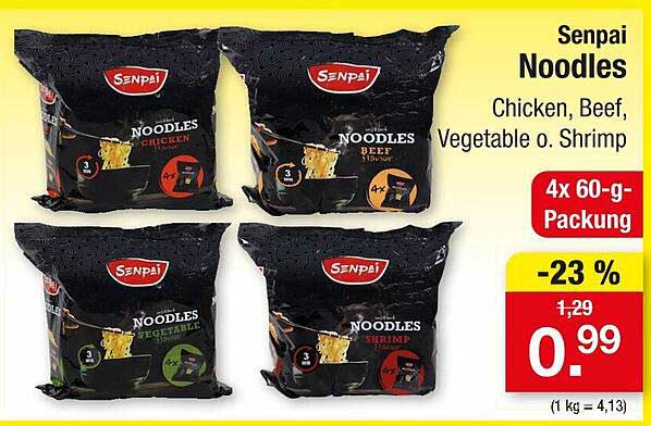 Senpai Noodles – Verschiedene Sorten im Angebot