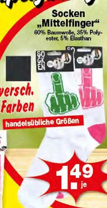 Socken "Mittelfinger"