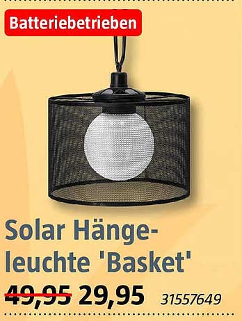 Solar Hängeleuchte 'Basket'